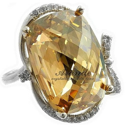 Kryształy Special Pierścionek Golden Srebro