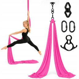 Szarfa akrobatyczna aerial silk 7 m Różowa