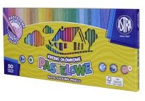 Kredki ołówkowe 50 kolorów ASTRA pastel line pastelowe