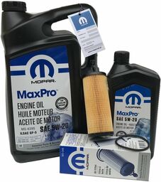 Olej MOPAR MaxPro 5W20 oraz oryginalny filtr Chrysler