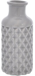 WAZON CERAMICZNY WYTŁACZANY SIWY MAŁY H-16 CM