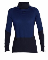 KOSZULKA 200 SONEBULA LS HIGH NECK WOMEN-MIDNIGHT NAVY-ROYAL