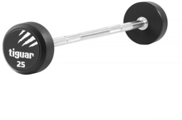 Tiguar, Barbell prosty, srebno-czarny, 25 kg