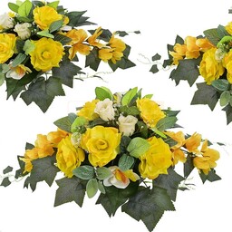 STROIK NA CMENTARZ KOMPOZYCJA NAGROBNA SZTUCZNE KWIATY RÓŻE