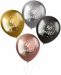 Balony lateksowe shiny 50 years! na pięćdziesiątkę -