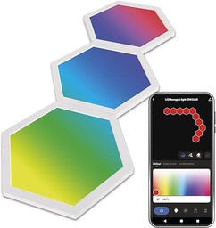 EMOS - Inteligentna lampa ścienna sześciokątna, zestaw rozszerzający,