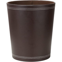 KINGFOM Klasyczny skórzany kosz na papier do biura/łazienki/kuchni/sypialni