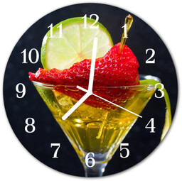 Zegar szklany okrągły Koktajl