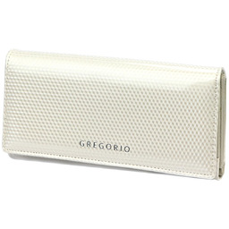 Lakierowany duży Skórzany damski portfel Gregorio