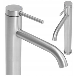 Bateria Umywalkowa Chrom Szczotkowany Nikiel Wysoka Rea Clif