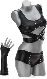 Erotyczny komplet bielizny z efektem wet skin top