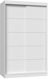 Elior Biała szafa przesuwna ze szprosami 120 cm
