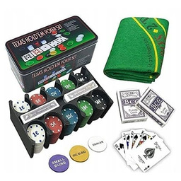 Zestaw Do Pokera Texas Holdem 200 Żetonów +