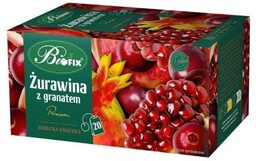 BiFix Herbata owocowa Żurawina z granatem, 20x2g