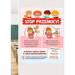 Stop przemocy- naklejka na ścianę