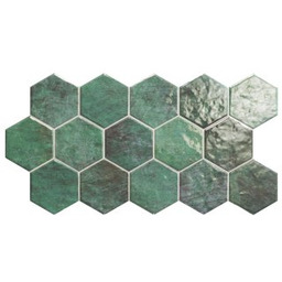 Gres szkliwiony hiszpański Realonda HEX ZELLIGE błyszczący 26,5x51