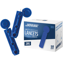 NOVAMA LANCETS Uniwersalne lancety jednorazowe 50szt