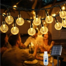 OxyLED Solarne lampki ogrodowe wodoodporne 60 Led kulki