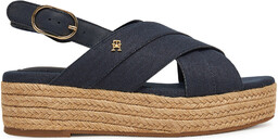 Espadryle Tommy Hilfiger Denim Espadrille Platform Sandal FW0FW08669
