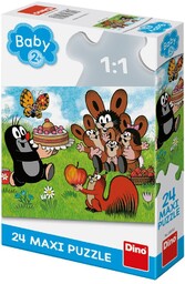 Dino, puzzle, Krecik i Przyjaciele, puzzle Baby, 24