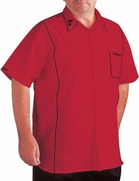Jednorożec męska koszulka do darta - czerwony/czarny, XXXL