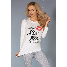 Piżama Sweet Kiss 109 Ecru-szara