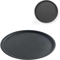 Taca kelnerska antypoślizgowa okrągła śr. 28cm czarna