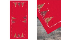 Greno Bieżnik świąteczny Christmas Czerwony