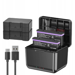 Bateria Insta 360 X4 2500MAH Z Ładowarką Czarna