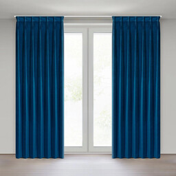 Zasłona welwetowa granatowa mocowana na systemie flex ZXX-05