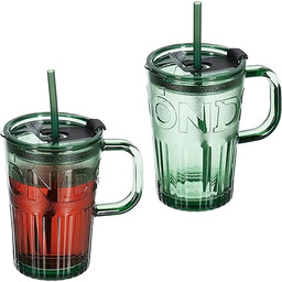 Relaxdays Szklanki Do Napojów, Zestaw 2 Sztuk, Kubki