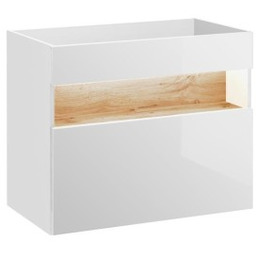 Szafka pod umywalkę BAHAMA biel alpejska/dąb 60 cm