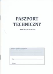 Paszport techniczny [Mz/A-100]