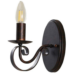 Lampa Ścienne Lucande, Caleb, ściemnialny, brąz rdzawy, przedpokój,