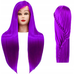 Główka treningowa Iza 80 cm purple, włos termiczny+