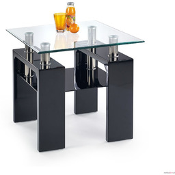 Ława DIANA H KWADRAT Halmar Czarny połysk, 60x60