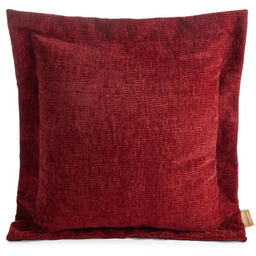Poszewka szenilowa bordowa z ozdobną kantą JA179-01