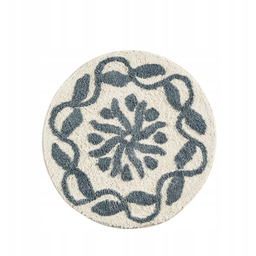 Round okragły dywanik łazienkowy, zakurzony niebieski, Madam Stoltz