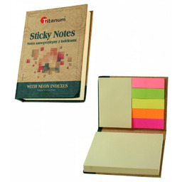 Notes samoprzylepny z neonowymi indeksami Titanum 219272
