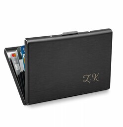 Etui na karty wizytówki z grawerem inicjały