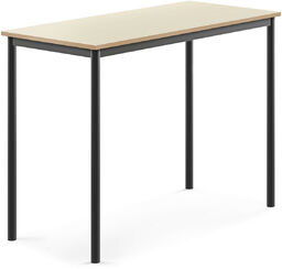 Stół BORÅS, 1200x600x900 mm, laminat brzoza, antracyt