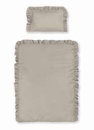 Detexpol Pościel bawełniana 100x135 taupe dziecięca jednobarwna