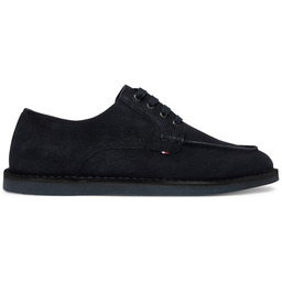 Półbuty Tommy Hilfiger Stitchdown Suede Derby FM0FM05841 Granatowy