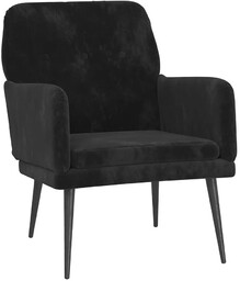 Edinos Czarny tapicerowany welurem fotel D2-A72