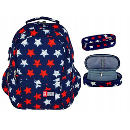 Plecak Szkolny piórnik W Gwiazdki Gwiazdy St Right