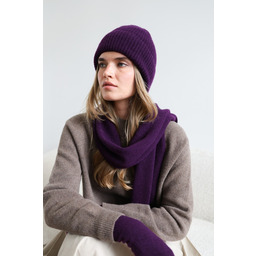 Pakamera Szalik Merino&cashmere śliwkowy