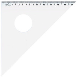 Leniar Ekierka z podcięciem plexi 45/25cm