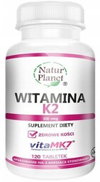 NaturPlanet, Witamina K2-MK7 100mcg, 120tabl.