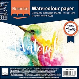 Florence Papier akwarelowy Gładka tekstura 21 x 21