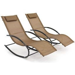 Komplet dwóch leżaków ogrodowych bujanych Orlando Garden Point